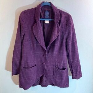 JOHN GALLIANO PARIS Sz 10 Blazer Pockets Lined Light Shoulder Pads Rounded Lapel